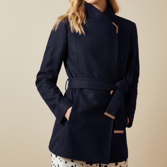 short wool wrap coat